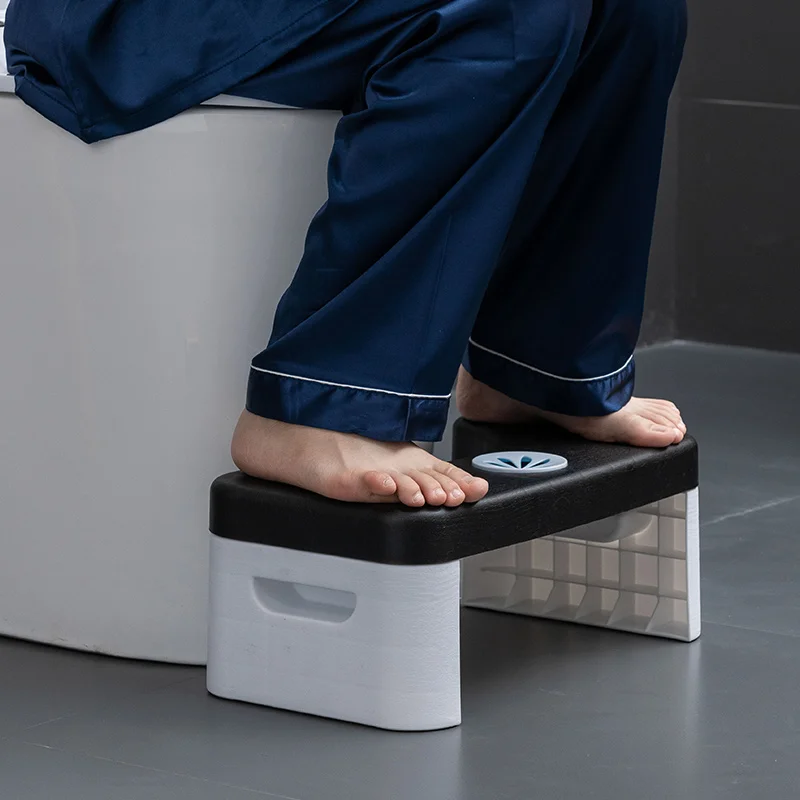 Factory Hot Sale Plastic Assembled Non-slip Toilet Stool With Air Freshener For Bathroom