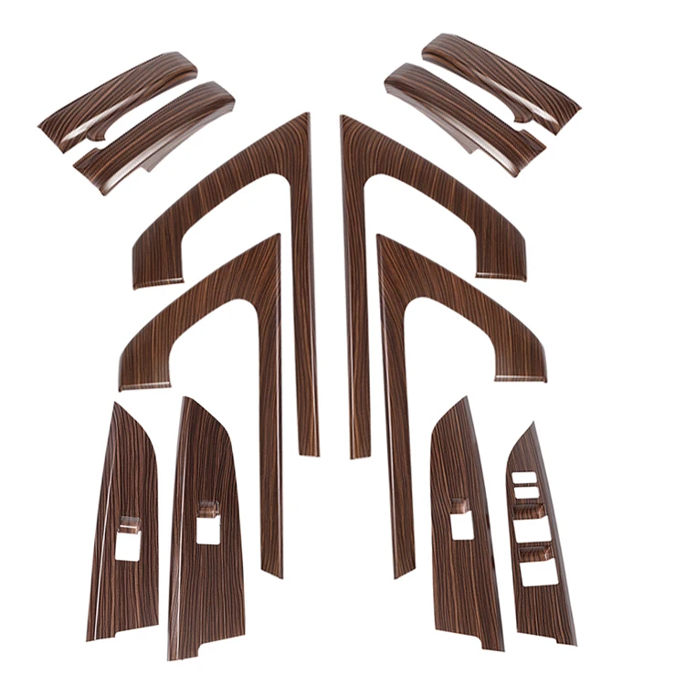 Car Decoration Accessories Wooden Dashboard Panel Dashboard Cover Interior Door Trim For 2016-2020 land cruiser