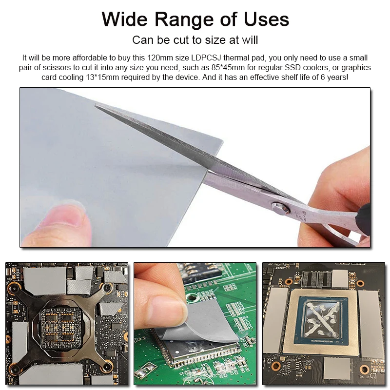 Odyssey Thermal Pad 12.8 W/mK, 85*45* 0.5 1.0 1.5 2.0 2.5 3.0 for CPU GPU