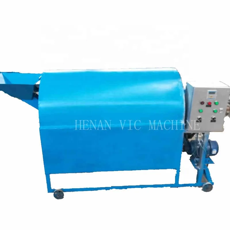100 kg/h  Industrial electric heating nut roasting machine golden supplier commercial rotary roaster oven