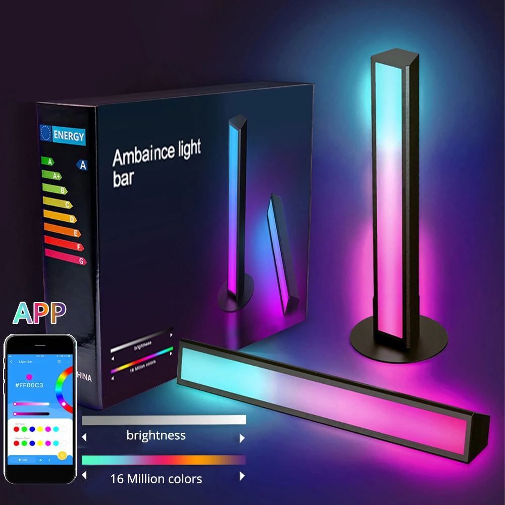 Desktop Interior Atmosphere Room Decoration Lights Gaming TV Light Bar RGBIC Smart LED Ambient Light Bar TV For Room TV