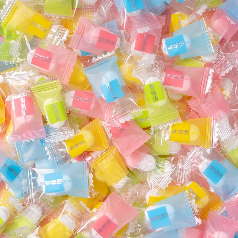 factory direct sale Sea salt Mints Fresh Breath Vitamin C orange peel lozenges Mint candy loose snacks OEM label