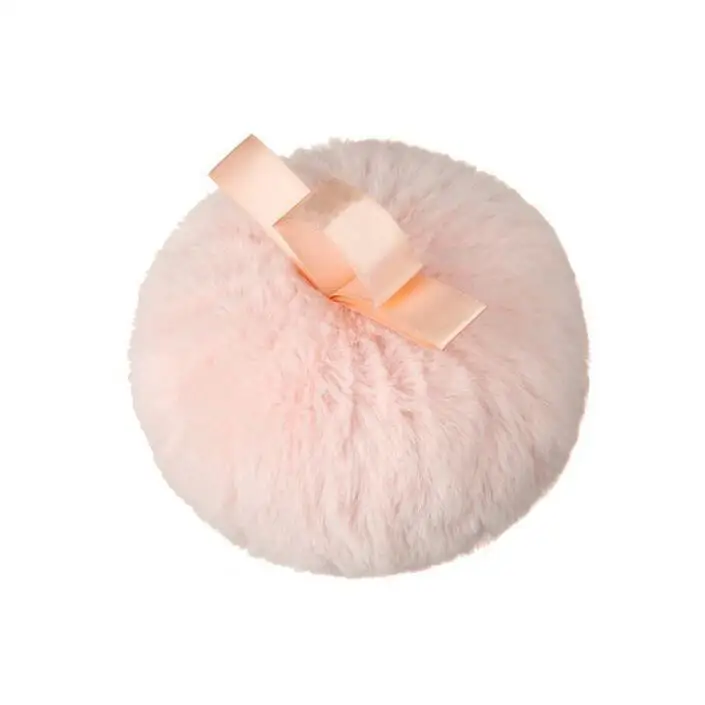 pink cosmetic plush fluffy glitter powder puff private label sponge fast body blushing puff women large body glitter powder puff