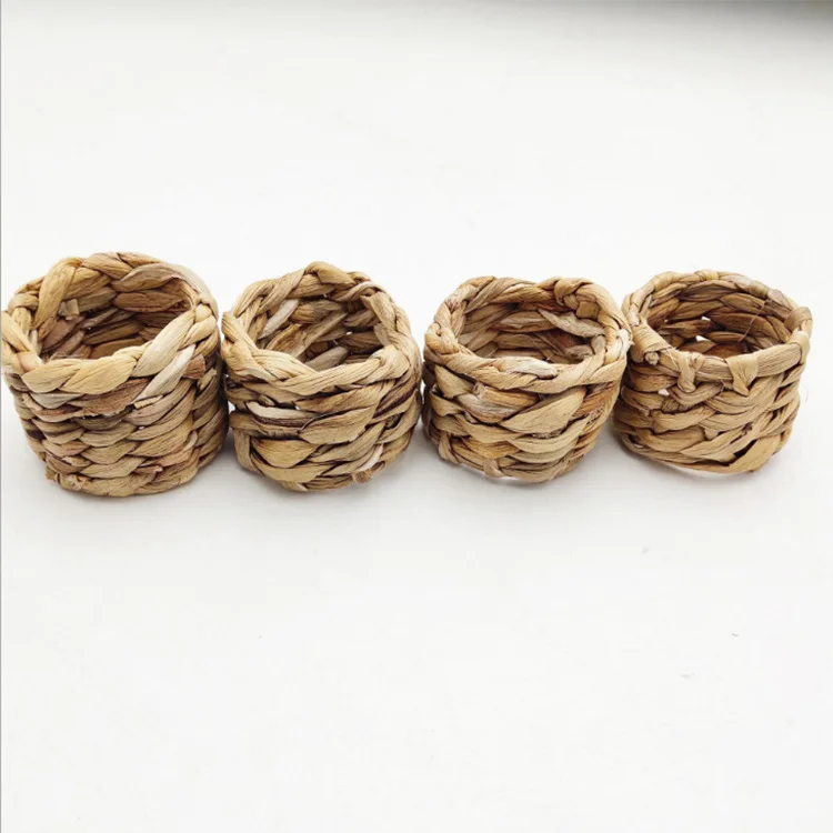 Кольцо для салфеток ручной работы с натуральным Гиацинтом воды, Рождественское украшение для обеденного стола, кольцо для бумажного полотенца