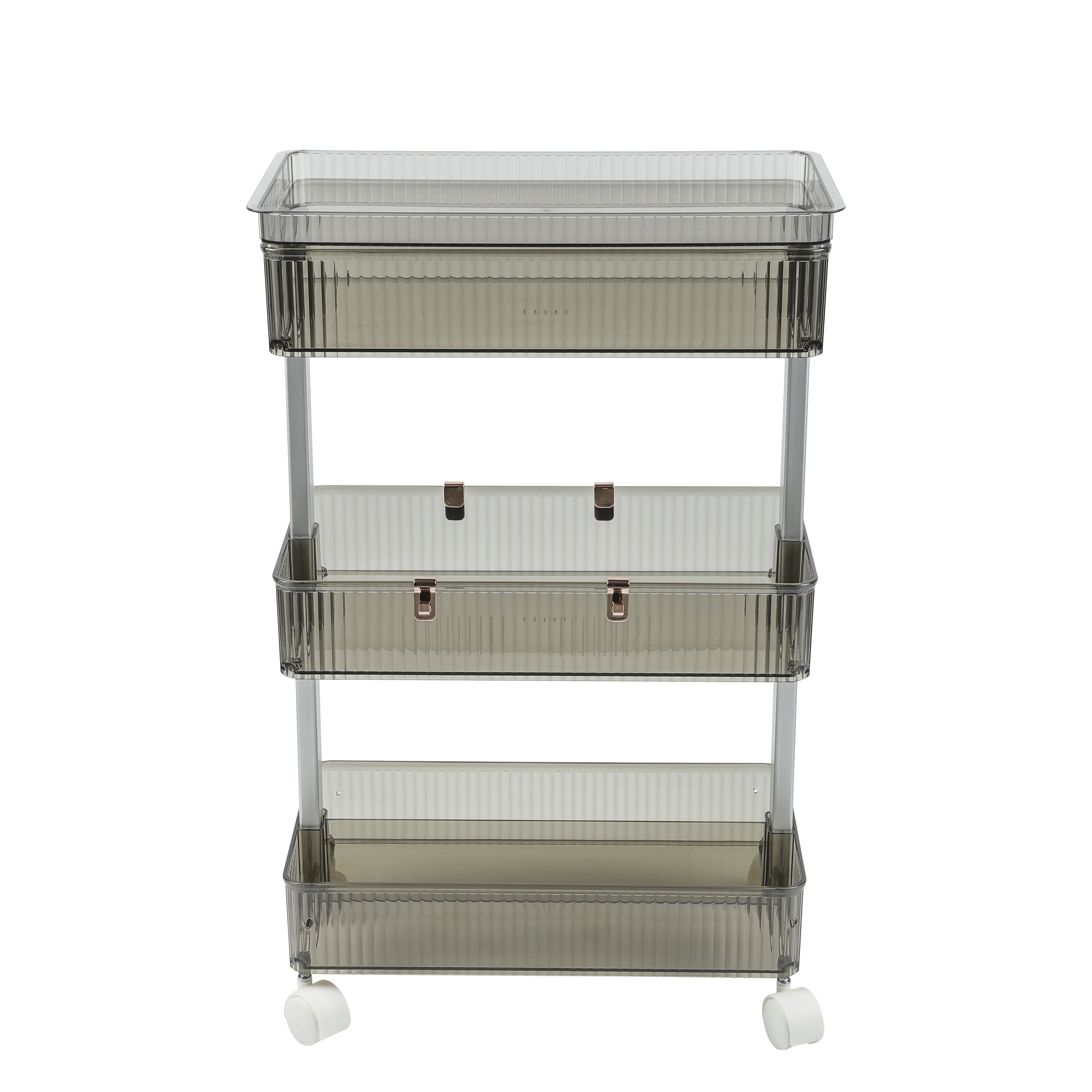 High Quality Rolling Shelf Multifunctional Slide Out 3 Tier Home Organization Cart