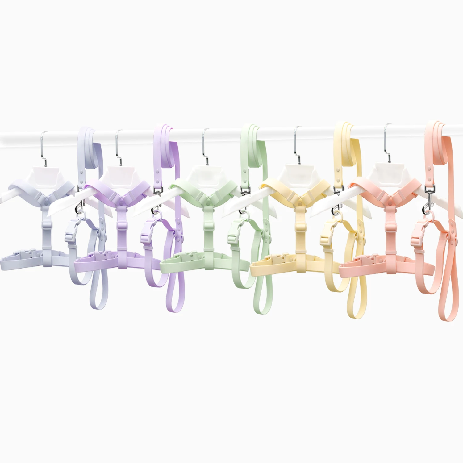 Sunraymascota New 2025 Manufacturer Custom LOGO Waterproof Pvc Pet Dog Harness Set Pet Collar Leash Dog Collar and Leash Set