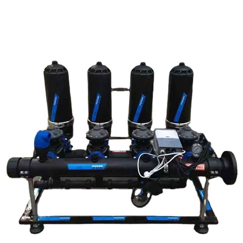 4 inch main pipe 3 inch laminated filter Wastewater treatment sand water filter machine Automatic backwash filter system