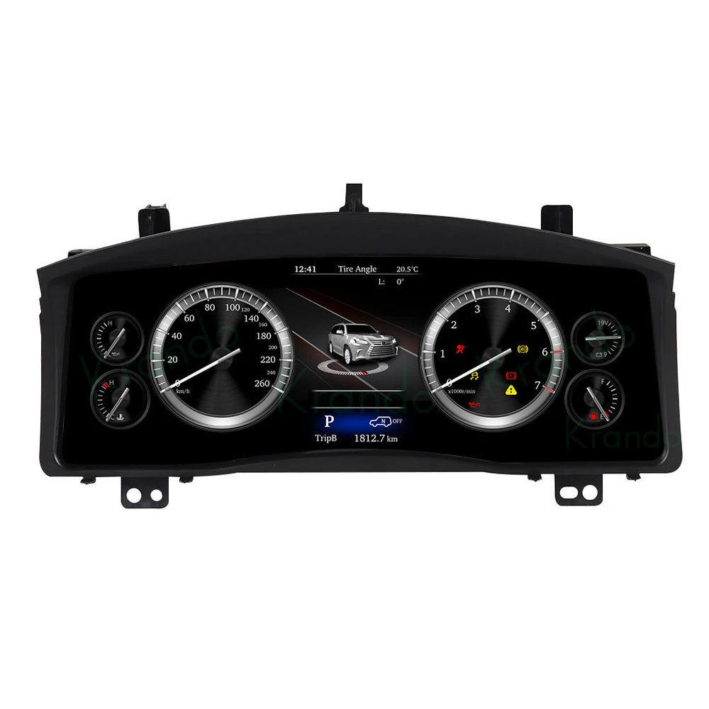 krando  Linux Car  LCD Dashboard Instrument Panel  for Lexus LX570 2010 - 2017 Car Multimedia Player Digital Cluster Panel