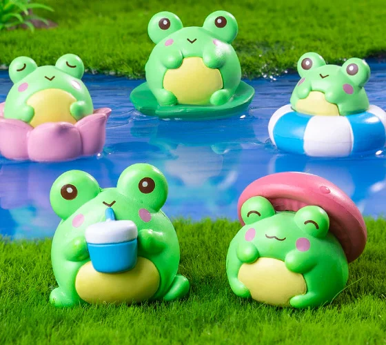 3D забавные коллекционные миниатюрные статуи лягушки