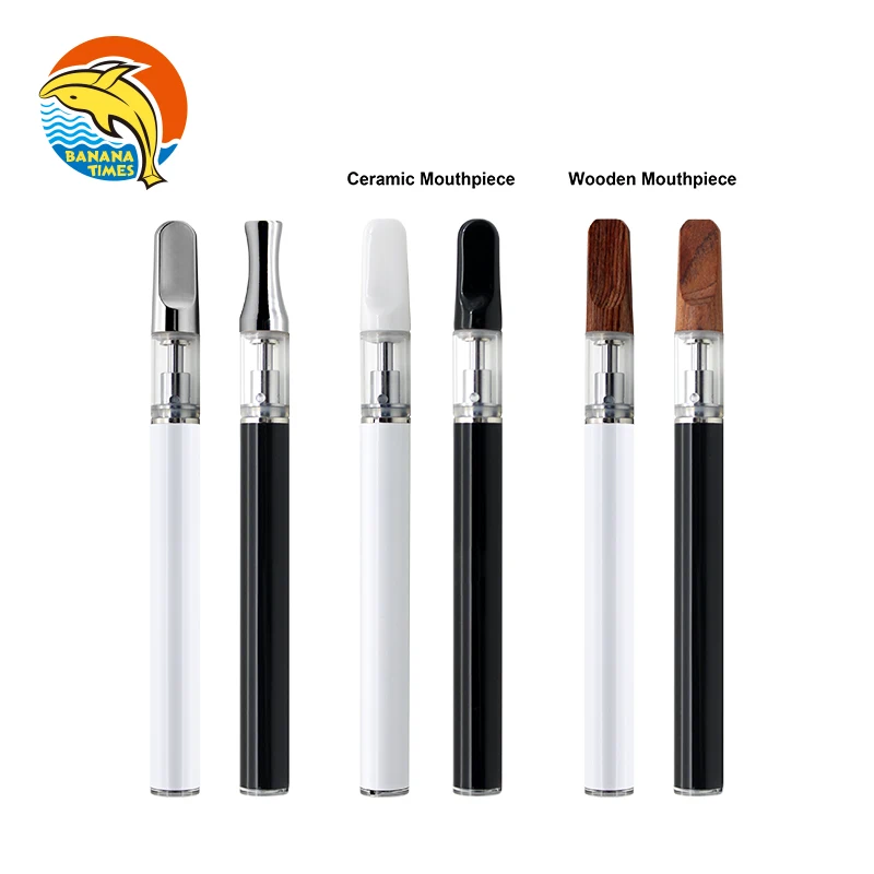 Deutsches hot sale 0.5ml 0.3ml empty cbd pen vaporizer O-8 ceramic/ wood tip CBD vap pen