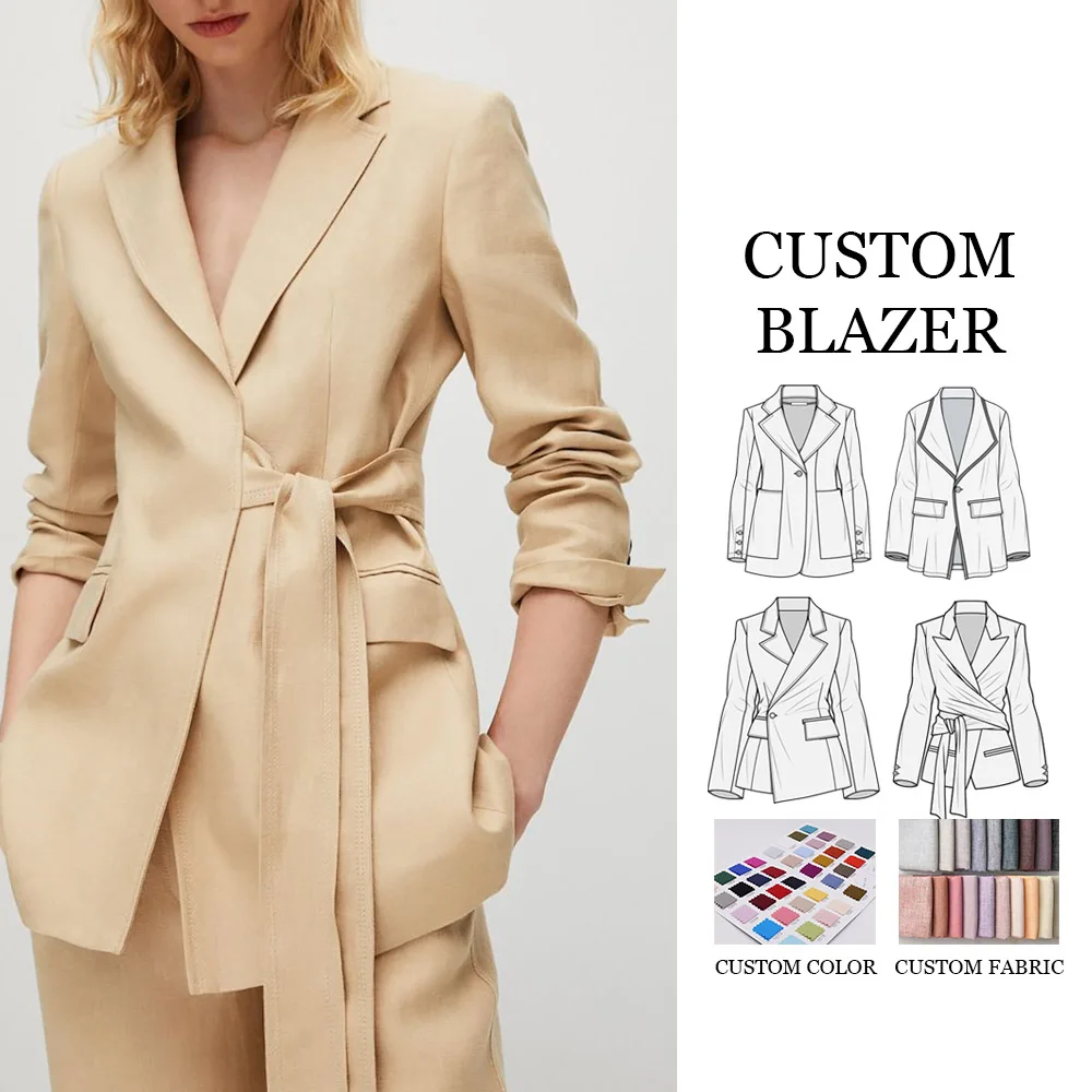 clothes factory Custom 2023 OEM/ODM blazer femme women elegant colorful business suit blazer for ladies