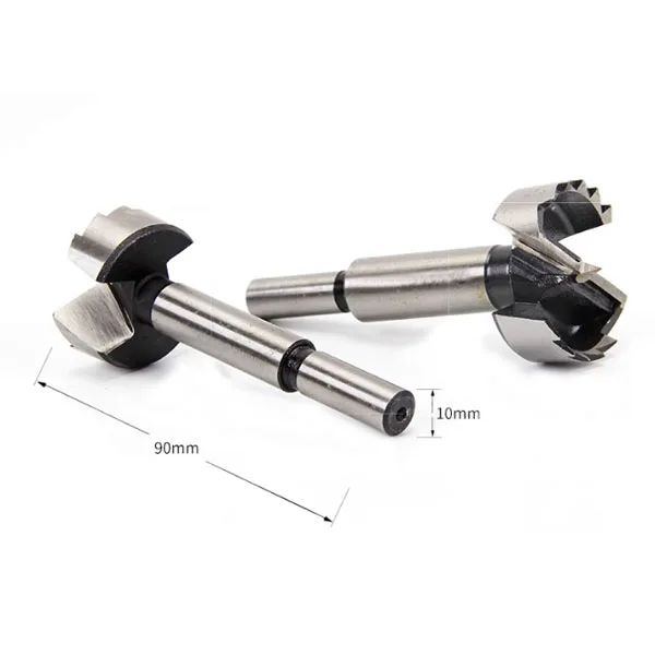 HK Round Shank 35mm Wood Boring Brocas Forstner Drill Bits with Saw Teeth for Woodworking