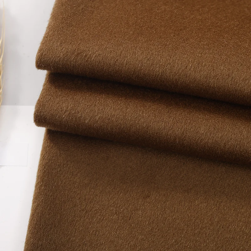 Winter overcoat thick warm wool fabric worsted single faced woolen fabric