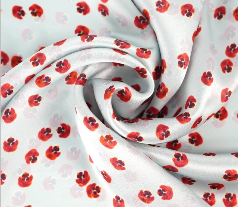 High Quality Fashionable Italian Design digital printed fabric 100% Cotton Satin For Women Dress