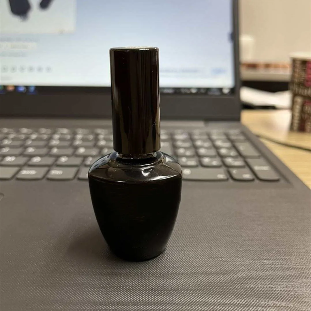 OEM Custom 15ml Black Clear Red Empty Uv Gel Cosmetic Glass Gel Bottle Nail Polish