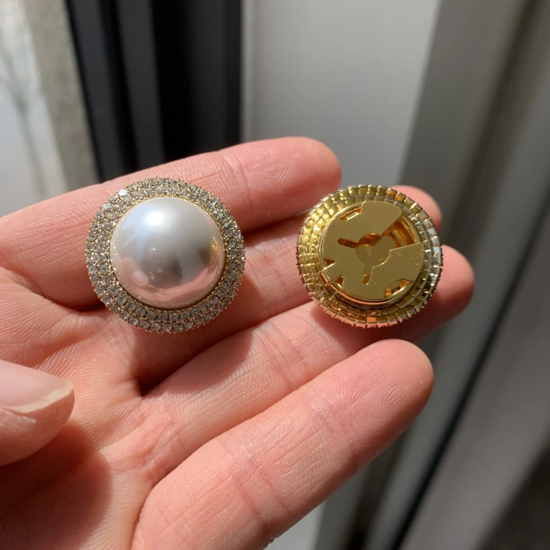 New Design Button Cover Clasp Universal Invisible Button Shirt Decorated With Anti-slip Button DIY Crystal Brooch Cufflinks