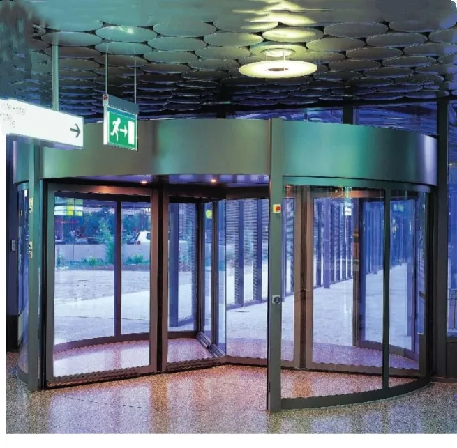 CN High-Capacity Three Wing Revolving Door Large 3-Wing Rotating Door 4.2 to 6.2 M Automatic Revolving Hotel Gate