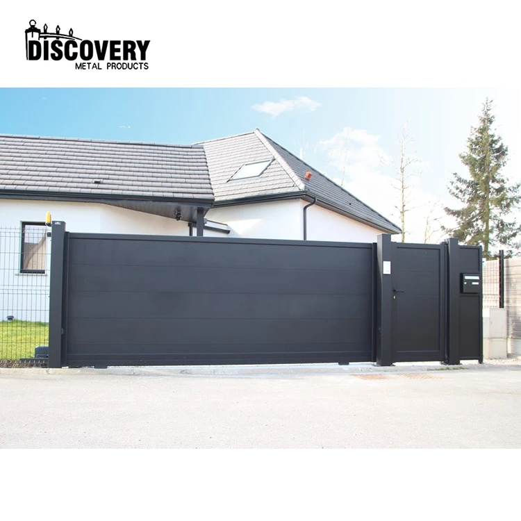 Customized luxurious aluminum sliding gate designs for wall compound