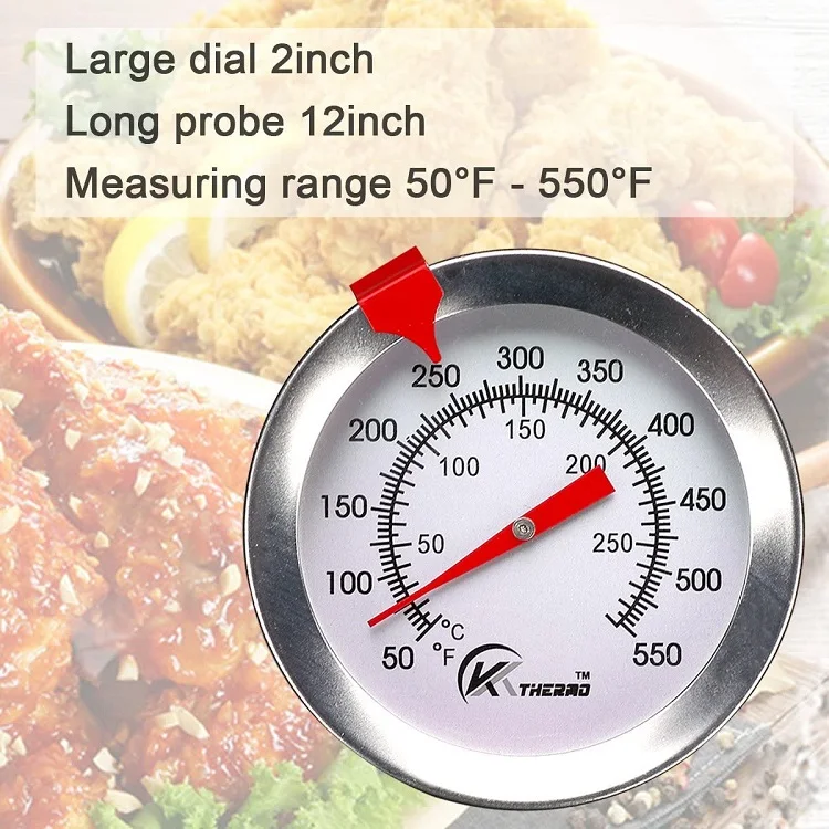 Food Thermometer Mini Household Cooking Oven Thermometer Kitchen Metal BBQ Thermometer