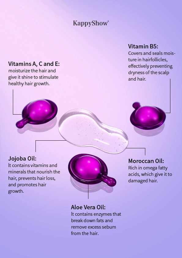 Plant Extract Argan Oil Hair Care Essential Nourishing Vitamin Hair Treatment Keratin Repair Smoothing Hair Oil Serum Capsule