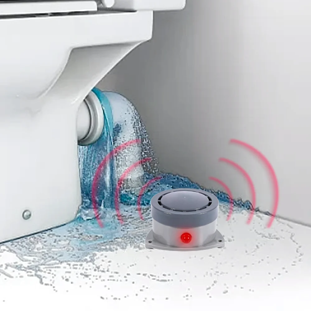 Home Alarm Water Leakage Alarm Detector 110dB Water Leak Sensor Detection Flood Alert Overflow Security Alarm System