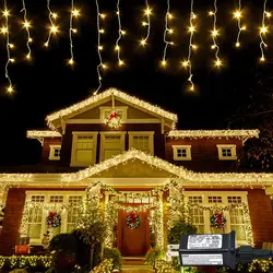 New Year Christmas Wedding Party Decorative Home LED String Lights Curtain Icicle Fairy Garland light