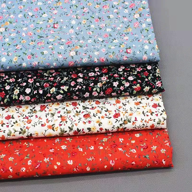 Latest design  bulk sale oem floral printed fabrics 100% cotton for hot night dress