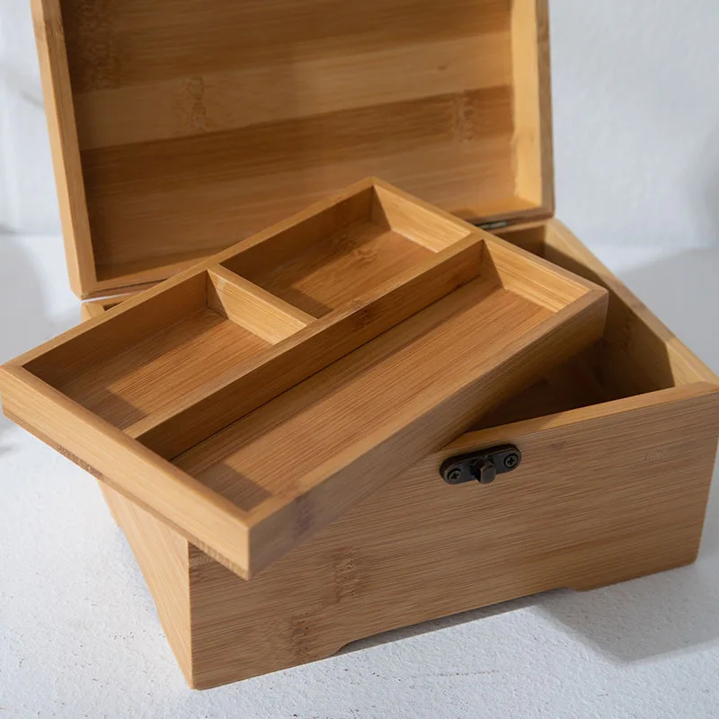 wooden & bamboo luxury  gift boxes packaging christmas tea box  bento bread storage customized wholesale with logo cosmetic