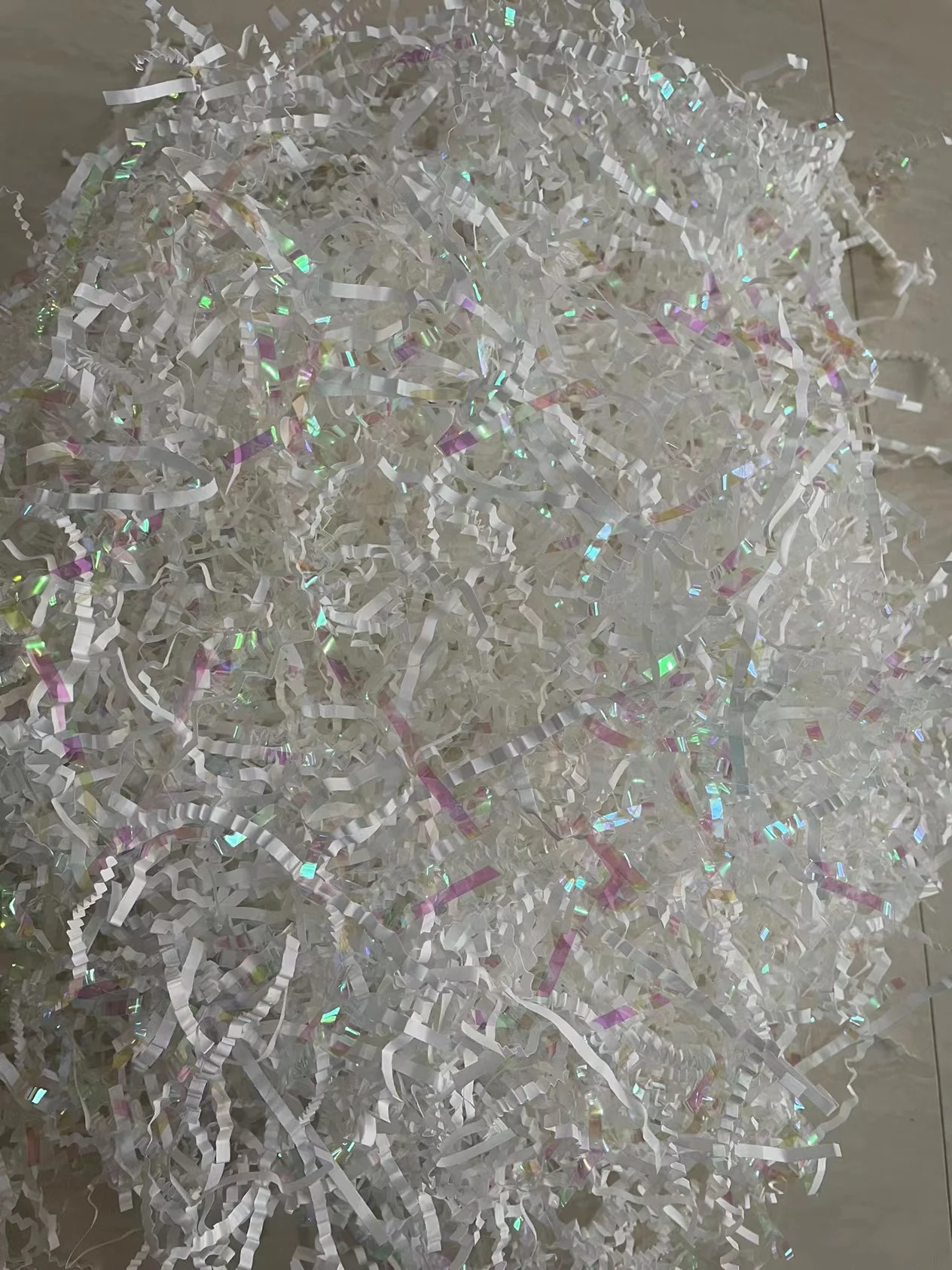 Diy Lafite Paper Grass Colorful Decorative Crinkle Cut Shredded Paper Gold Sliver Packing For Gift Package Box Filling