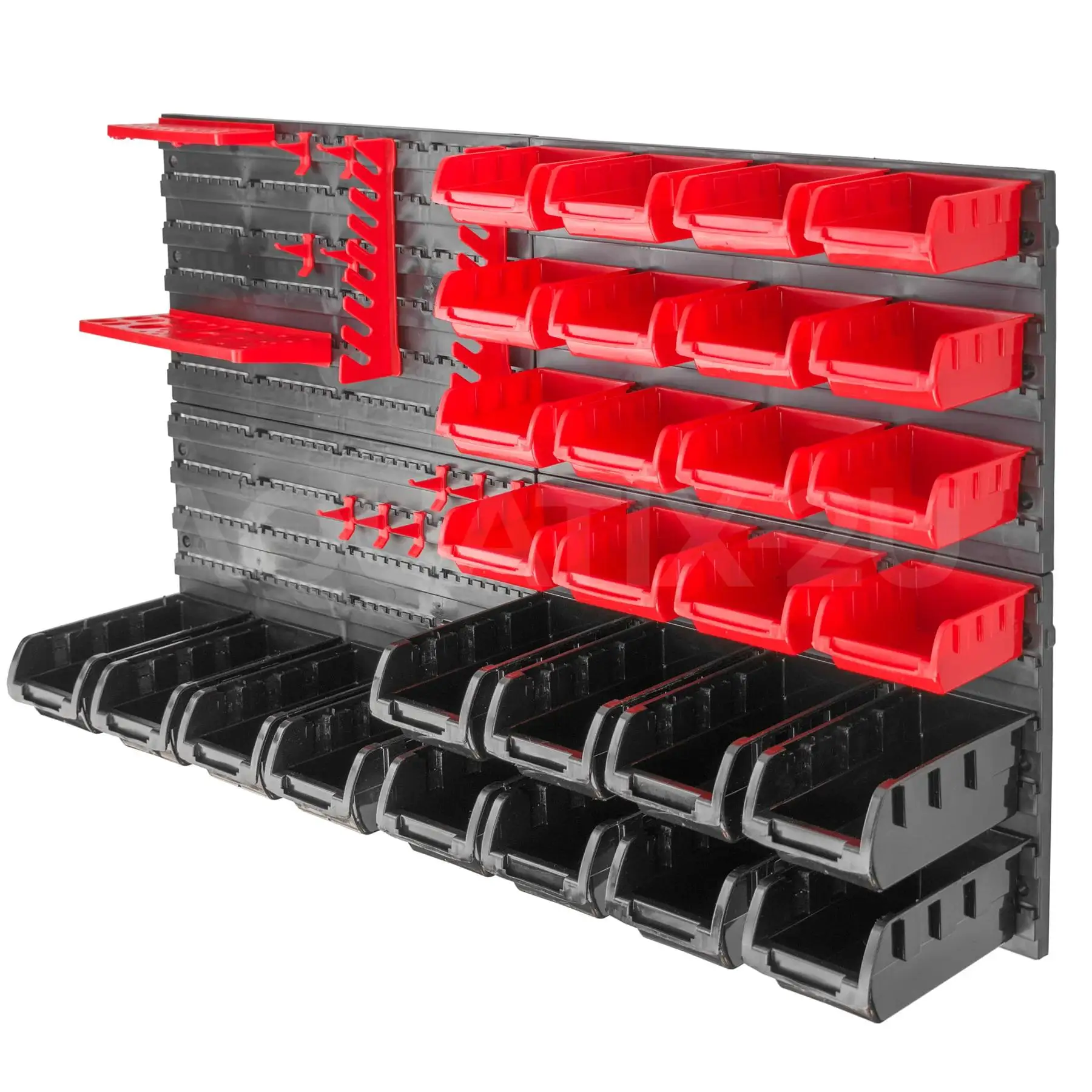 45 pieces wall shelving stacking boxes including tool holder Wall Mounted Pegboard Tool Plastic Boxes Storage For Screws