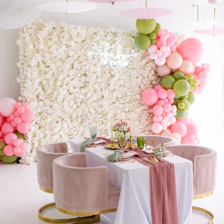 5d Artificial Feather Backdrop Decor 50x50 Backdropfred Cherfils Rose Gold Sun Cloth Pcs Flower Wall