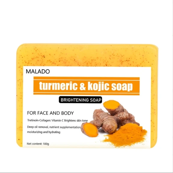 Face Bath Body Scrub Coconut Soap Bar Goat Milk Ginger Turmeric Soap Lemon Scrub Granular Kojic Acid Soap