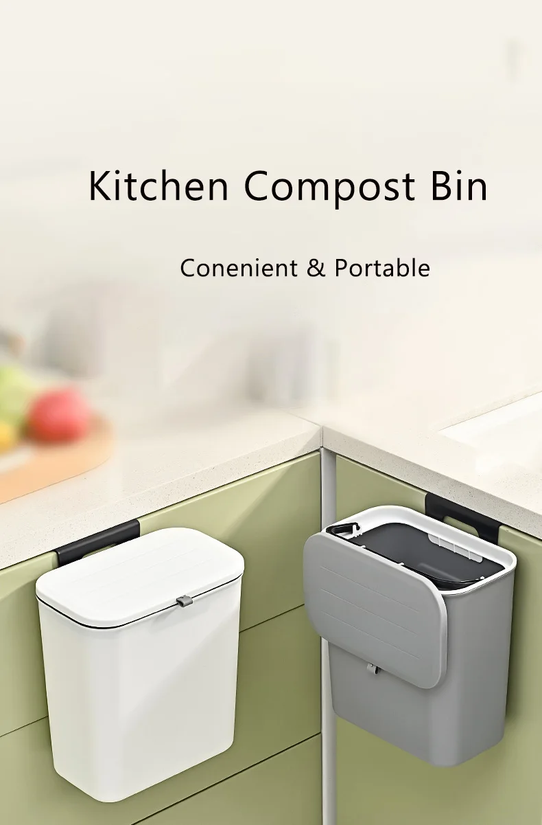 Low Price Cabinet Hanging Folding Wall Mounted Trash Can Tacho De Basura Plegable Kitchen Waste Garbage Bin