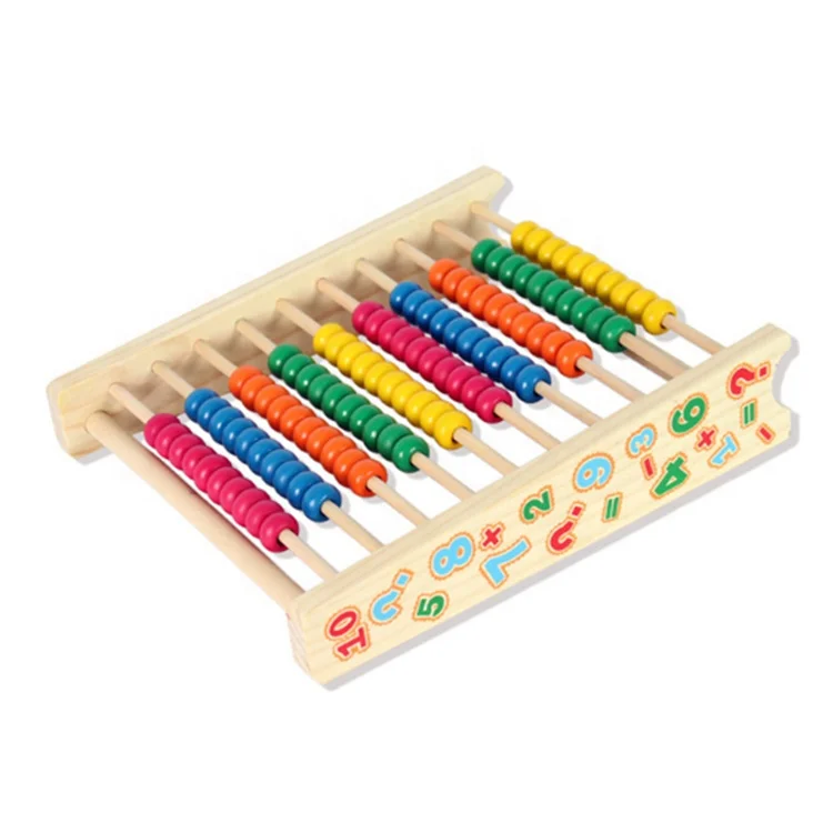 Children early educational intelligent learning baby montessori beads math counting wooden abacus toy for kids