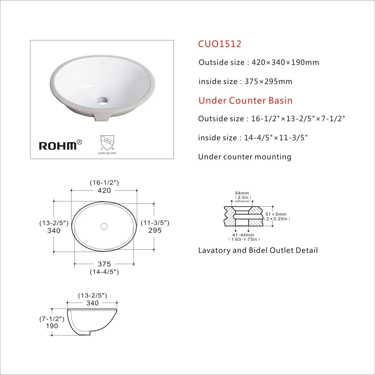 CUO 1512 Bathroom Hand Wash Basin Hot Sale Under Counter Basin Ceramic Sink Ceramic Wash Basin