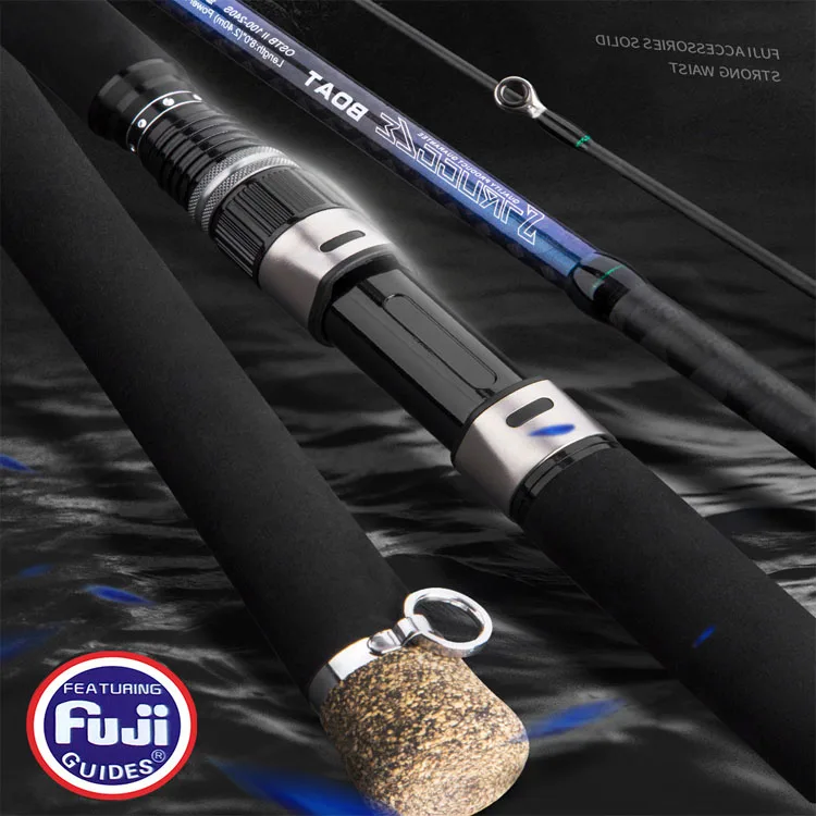 Booney wholesale 42lb big game fishing tackle hard 2.4m boat jigging rod with durable Fuji guide Catfish rod