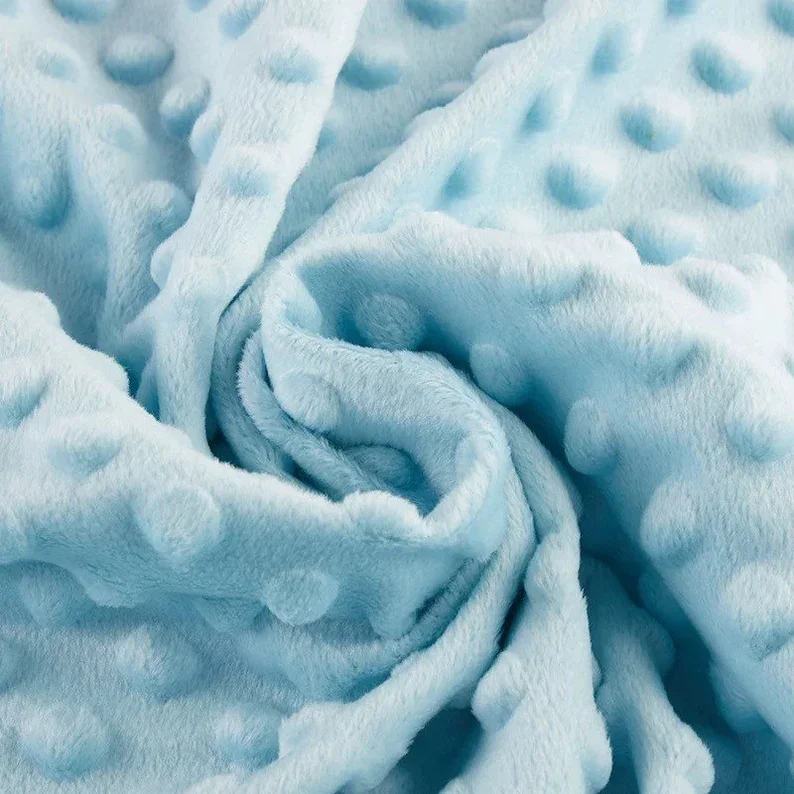 Factory Directly sale Minky Dots Babies Craft Fabric Breathable ultra soft Minky Cuddle Dot Minky Dimple Dots Fleece Fabric