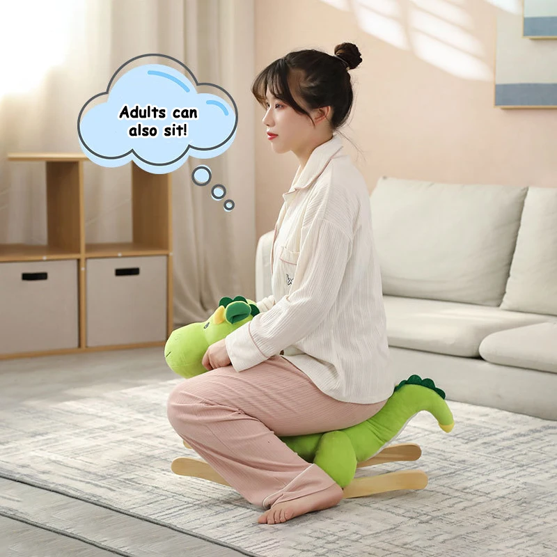 SeaMind wholesales plush baby rocking unicorn chair with baby lullaby music. rocking horse kids toy