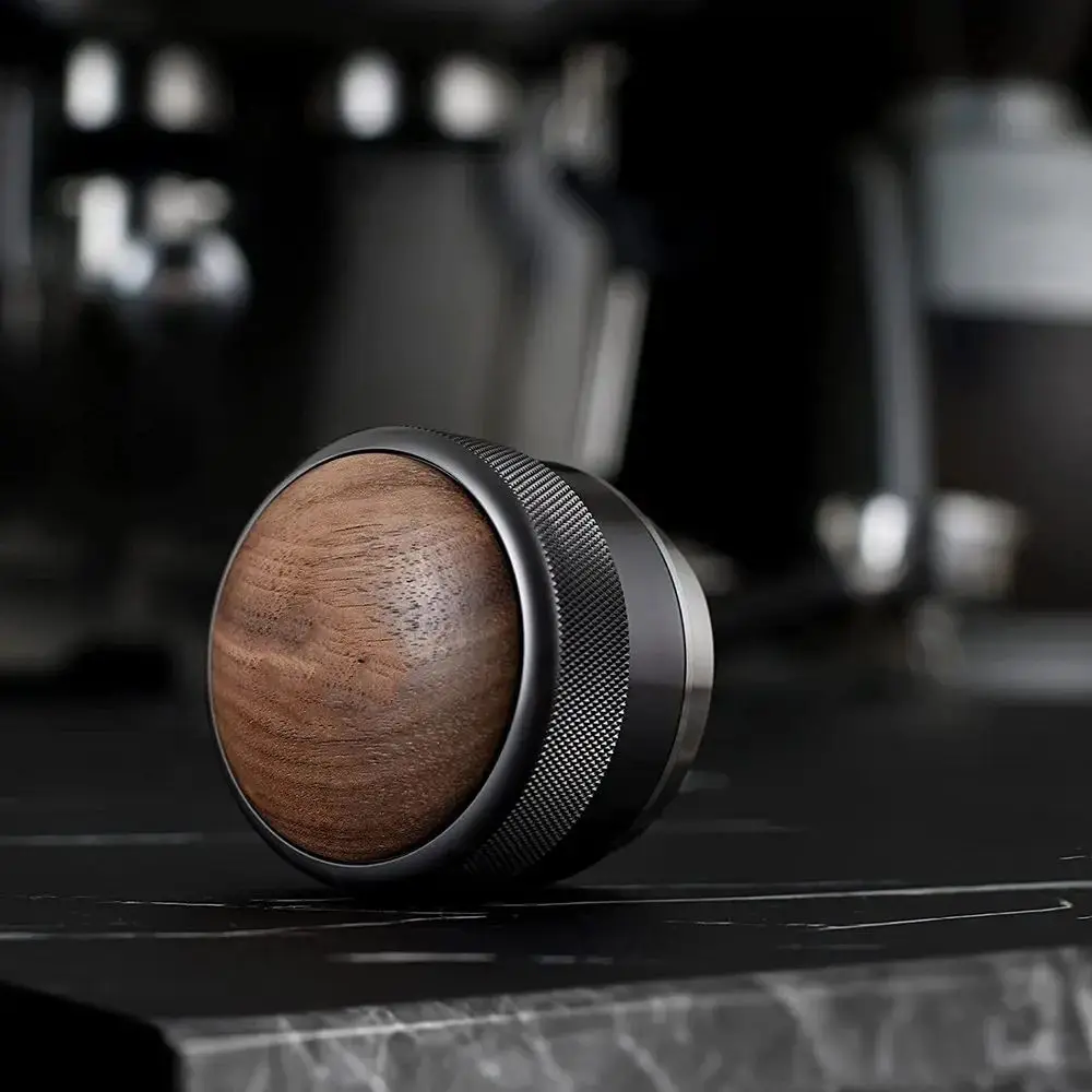 Custom Logo High Quality Coffee Distributor Walnut Decoration Coffee Tamper Coffee Powder Hammer