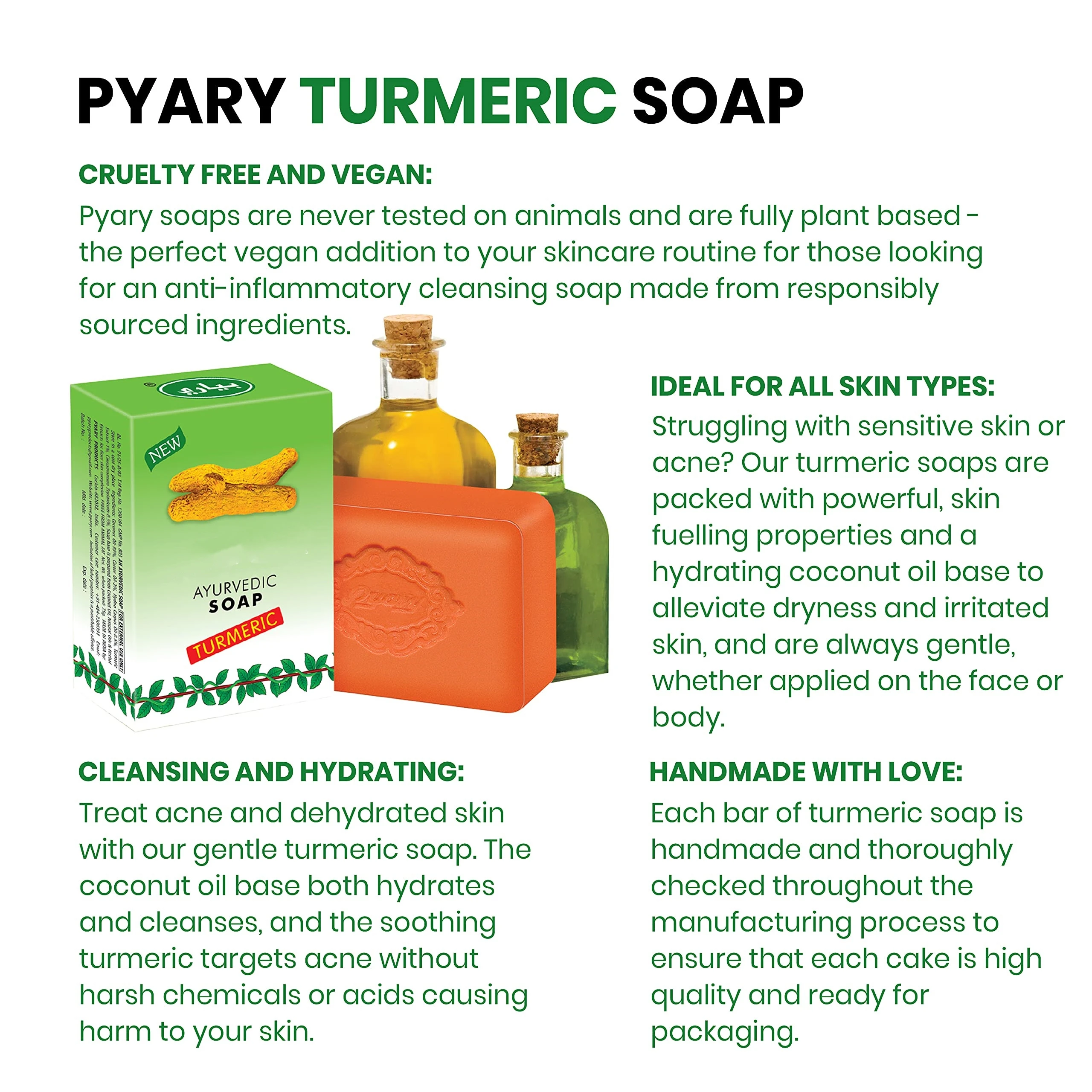 OEM Wholesale Pyary Soap Pyary Ayurvedic Turmeric Soap Ayurvedic India
