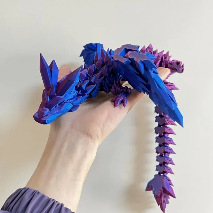 14/20/27 cm 3D printed movable articulated Chinese dragon flying dragon flexible desktop model fidget toy