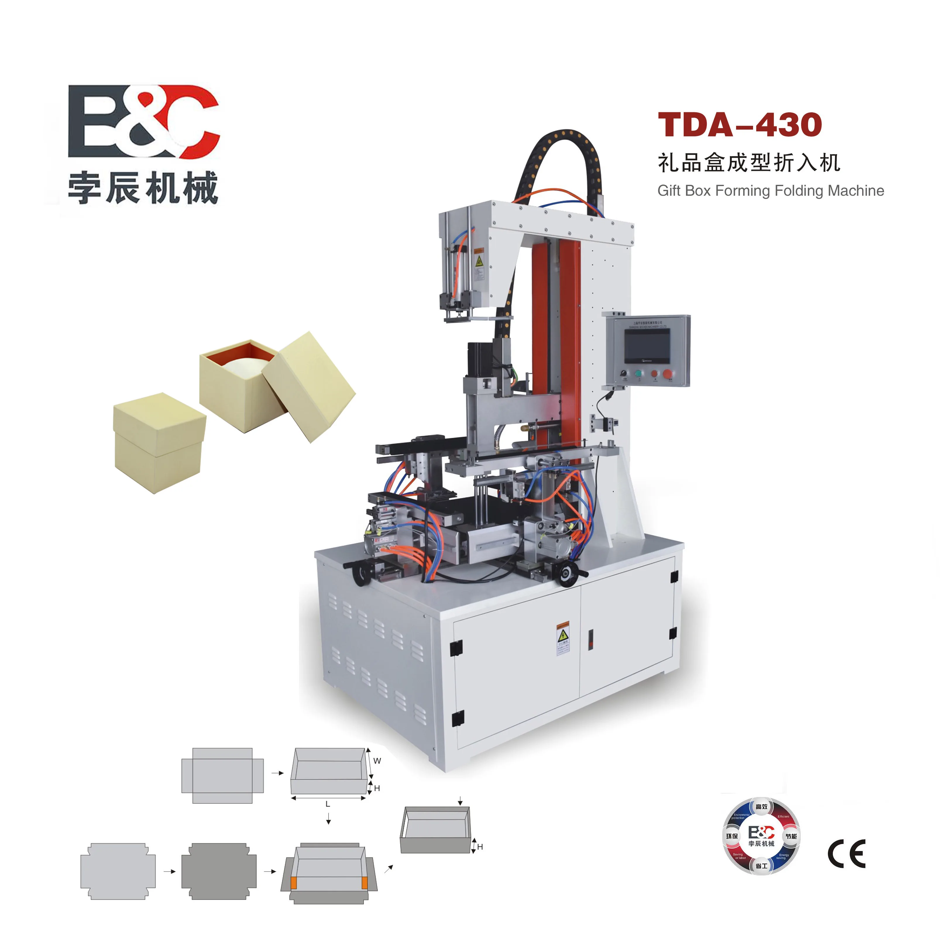 TDA-430 Semi Automatic Rigid Box Making Machine/Gift Box Forming Machine/Carton Molding Machine
