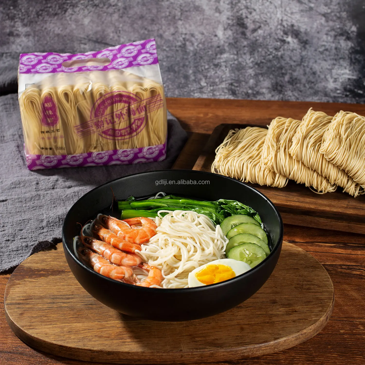 Liji Food Manufacturer Asian Dry Noodles Quick-Cook Instant Non Fried Whole Wheat Noodles