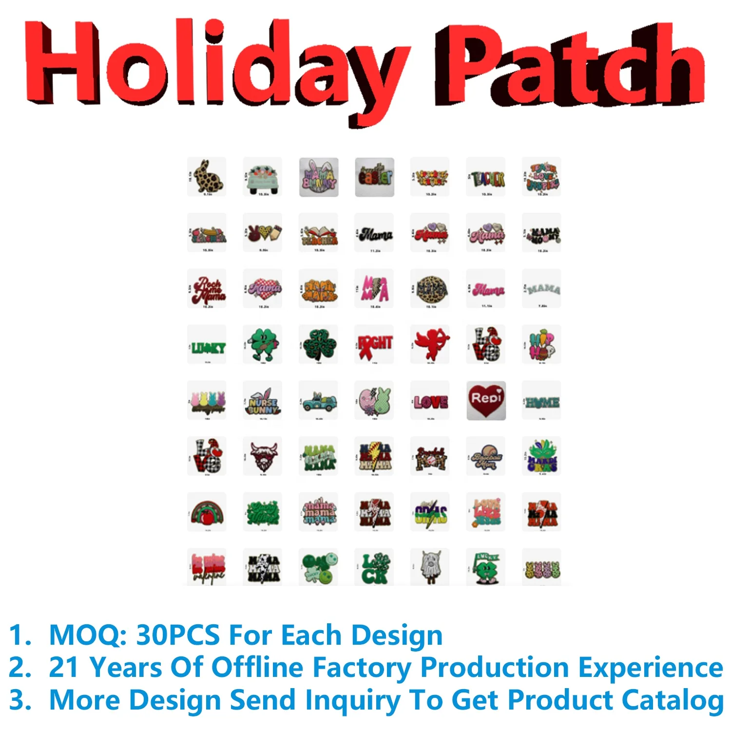 Wholesale Embroidery Mama And Easter Logo Laser Cut Sports Ball Chenille Patch Holiday Iron On Garment Patches