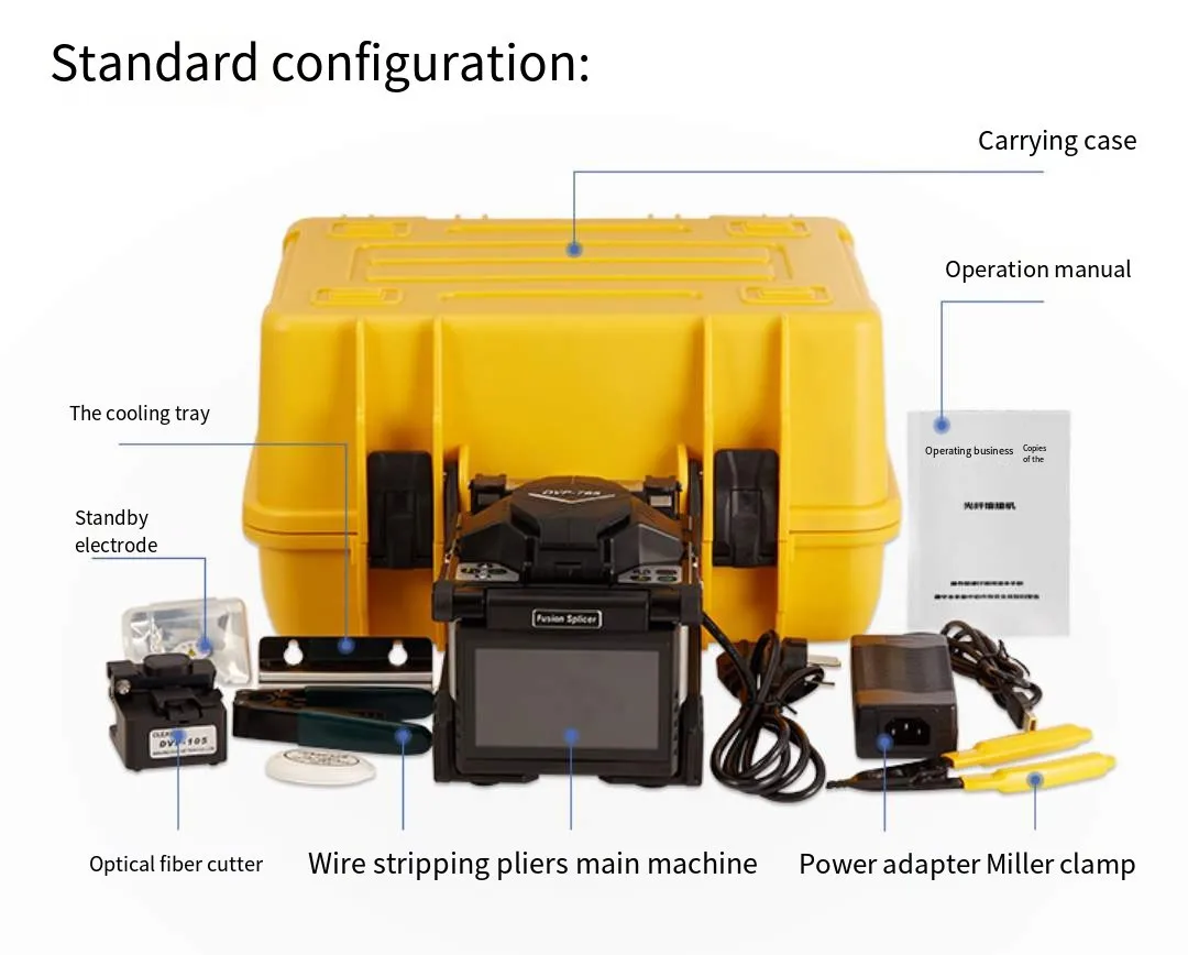 Multi Language Fiber Optic Welding Splicing Machine Fiber Splicing Machine Fusion Splicer DVP-810