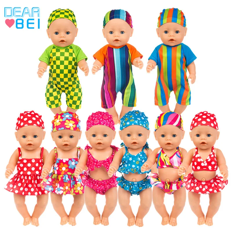 New Doll Swimsuit Fit 18 Inch American 43cm Baby Doll Clothes Accessories, The Best Christmas Gift For Children