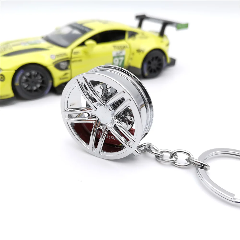Car modified wheel key chain pendant metal jewelry gift key chain AMG Model Wheel Spot Wholesale