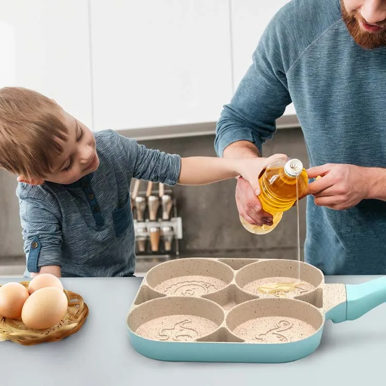 Light Smoke and Less Oil 4 Egg Frying Pan Non Stick Pancake Pan