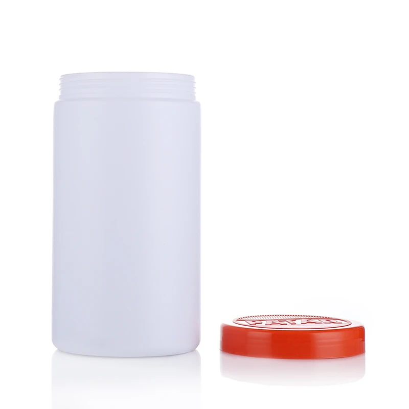 Factory price protein powder bottle white candy bottle packaging for sale