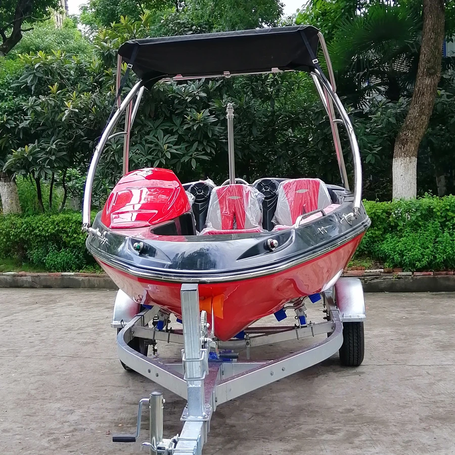4.8m CE certified similar jet ski outboard engine style leisure FRP boat for sale